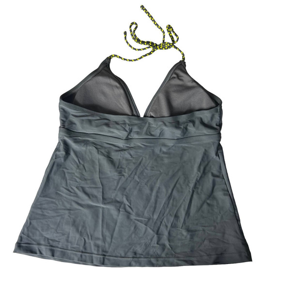 Converse One Star Women's Charcoal Gray Swim Tankini Top - Picture 2 of 4